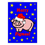 Funny pig Christmas Greeting Card