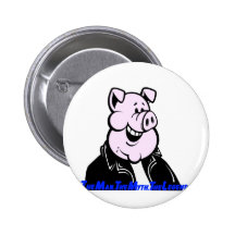 funny pig gift humour joke saying buttons