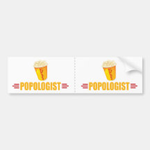 Funny Popcorn Bumper Sticker