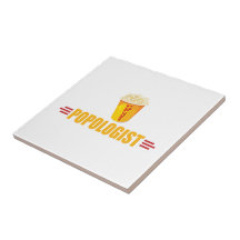 Funny Popcorn Ceramic Tile