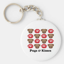 Funny Pug Key Chains