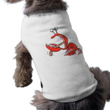 funny red crab pinching his tongue pet t-shirt