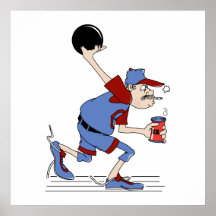 funny redneck bowler bowling humour design print