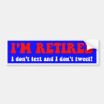Funny retirement bumper stickers