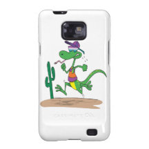 funny running in the desert lizard cartoon samsung galaxy cover