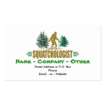 Funny Sasquatch Hunter Business Card