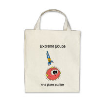 Funny scuba diving canvas bags