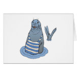 funny seal wearing bathing suit card