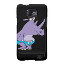 funny silly rhino in undies briefs animal cartoon galaxy SII cover