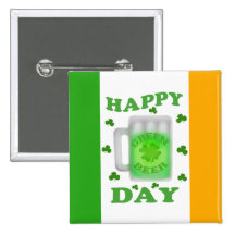 Funny St. Patrick's Day Green Beer Button