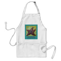 funny starfish apron