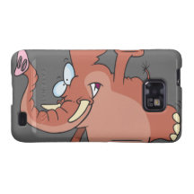 funny stomping elephant cartoon samsung galaxy s cover