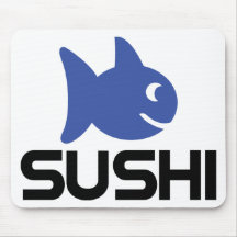 funny sushi fish icon mouse pad