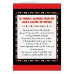 Funny Things I Learned From Curly-Coated Retriever Card