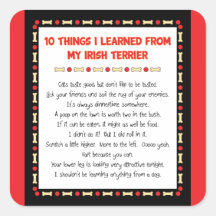 Funny Things I Learned From My Irish Terrier Sticker