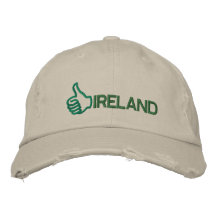 Funny Thumbs Up Ireland Embroidered Hat