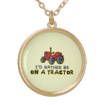 Funny Tractor Necklaces