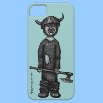 Funny viking pen ink drawing art casemate cases