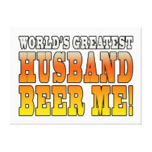 Funny Wedding Anniversary Worlds Greatest Husband Gallery Wrap Canvas