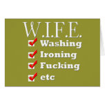 Funny WIFE Stands for... Cards