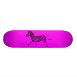 Fushia Running Zebra Skate Board