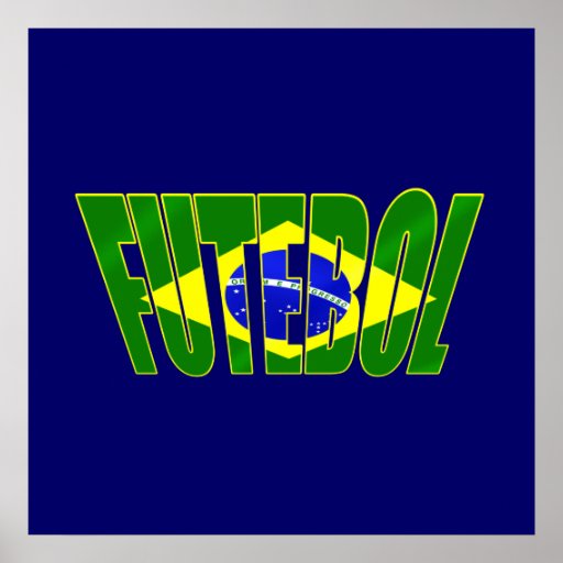 Futebol Brasil Bandeira Brazilian flag Futebol Poster