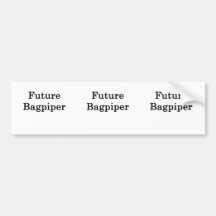 Future Bagpiper Bumper Stickers