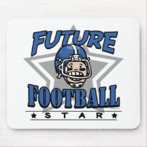 Future Football Star Blue Helmet Mousepads