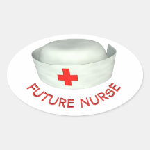 Future Nurse Oval Sticker