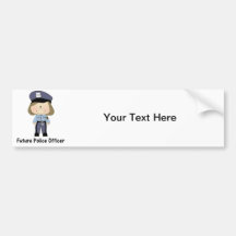 future police officer (girl) bumper stickers