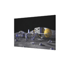 Future space exploration missions 3 stretched canvas print