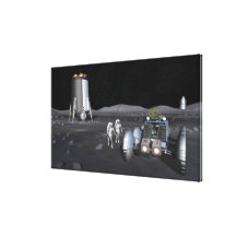 Future space exploration missions 3 stretched canvas prints