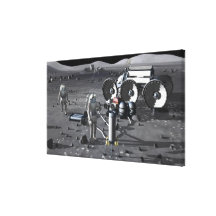 Future space exploration missions 5 stretched canvas print
