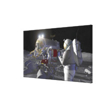 Future space exploration missions stretched canvas print
