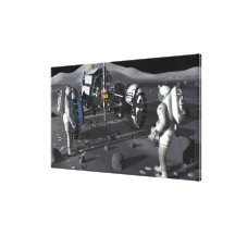 Future space exploration missions canvas print