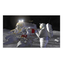 Future space exploration missions photographic print