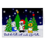 'Fuzzy Carolers' Greeting Card