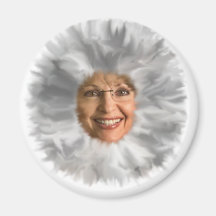 Fuzzy Face Fridge Magnet