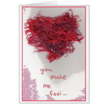 Fuzzy Heart - Valentine's Day Yarn Greeting Greeting Card