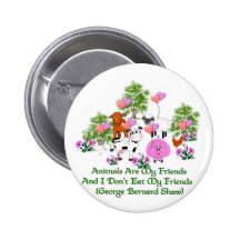 G. B. Shaw Vegetarian Quote Button
