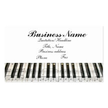 G-Clef Music Notes Piano Keyboard Business Card