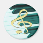 G-Clef Piano Keyboard Refrigerator Magnet