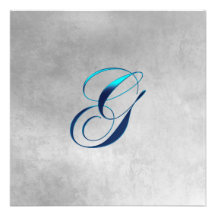 G Elegant Monogram Wedding Invitation