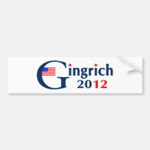 G / Gingrich 2012 (v104) Bumper Stickers