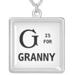 G Is For Granny Monogram Pendant Monogrammed necklaces