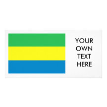 Gabon Flag Custom Photo Card