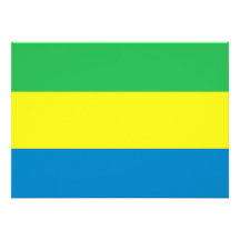 Gabon Flag Personalized Announcement