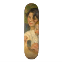 Gabrielle Renard and infant son, Jean by Renoir Skate Board