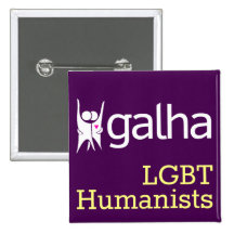 Galha LGBT Humanists square badge Pinback Button