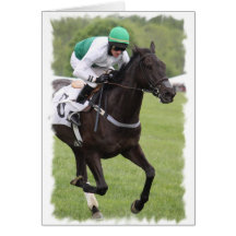 Galloping Race Horse Greeting Card
